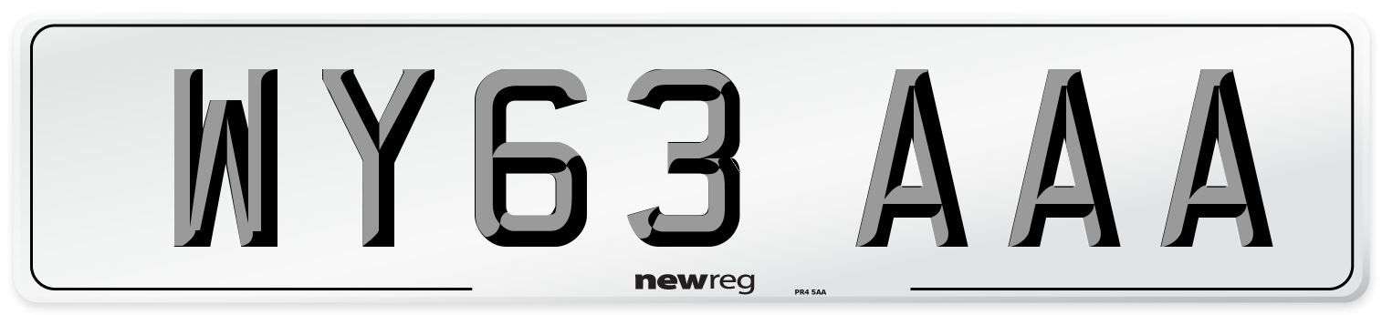 WY63 AAA Number Plate from New Reg